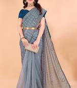 Organza Saree For Women With Blouse Kothari29102