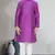 Purple art dupion silk mens plain kurta pajama