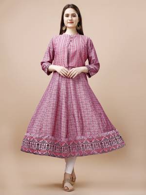 Women cotton foil printed kurti 1