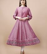 Women cotton foil printed kurti
