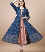 Women cotton foil printed kurti