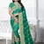 Green Zari Embroidered Border Art Silk Party Wear Saree With Blouse Piece
