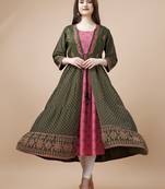 Women cotton foil printed kurti