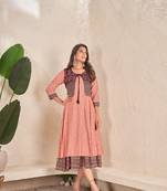 Women cotton foil printed kurti