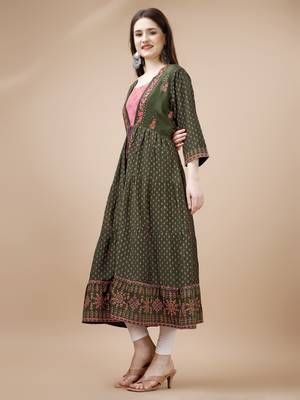 Women cotton foil printed kurti 2
