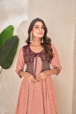 Women cotton foil printed kurti 2