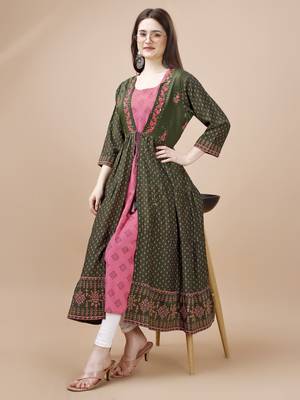 Women cotton foil printed kurti 4