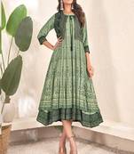 Women cotton foil printed kurti
