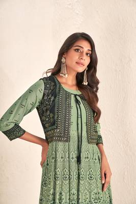 Women cotton foil printed kurti 2