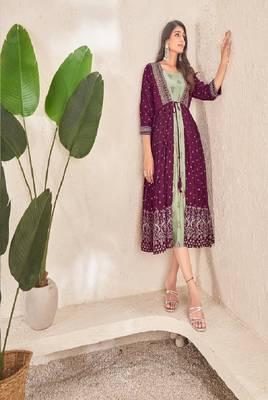 Women cotton foil printed kurti 2