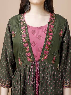 Women cotton foil printed kurti 5