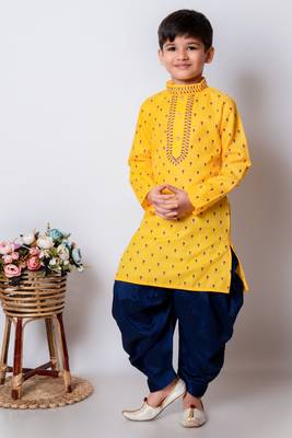 Nfc creation printed cotton kurta and patiyala set  for boys 1