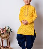 Nfc creation printed cotton kurta and patiyala set  for boys