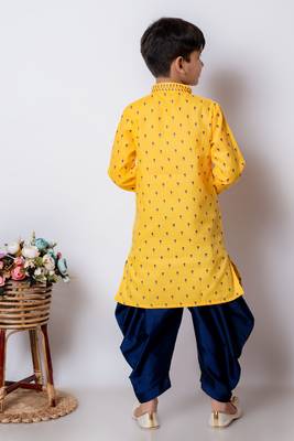 Nfc creation printed cotton kurta and patiyala set  for boys 2