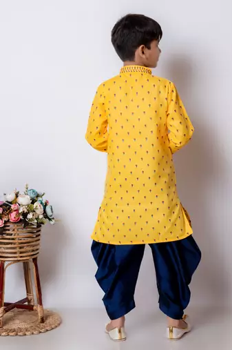Nfc creation printed cotton kurta and patiyala set  for boys