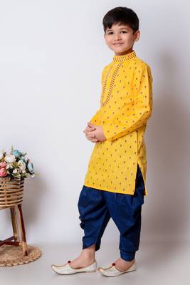 Nfc creation printed cotton kurta and patiyala set  for boys 3