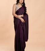 Purple Burfi Silk Blend Saree With Important Lycra Blouse