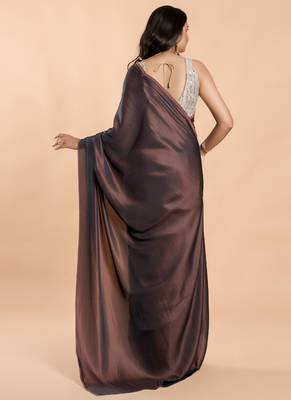 Mauve Burfi Silk Blend Saree With Important Lycra Blouse 5