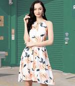 Kavindi women's knitted polyster printed dress