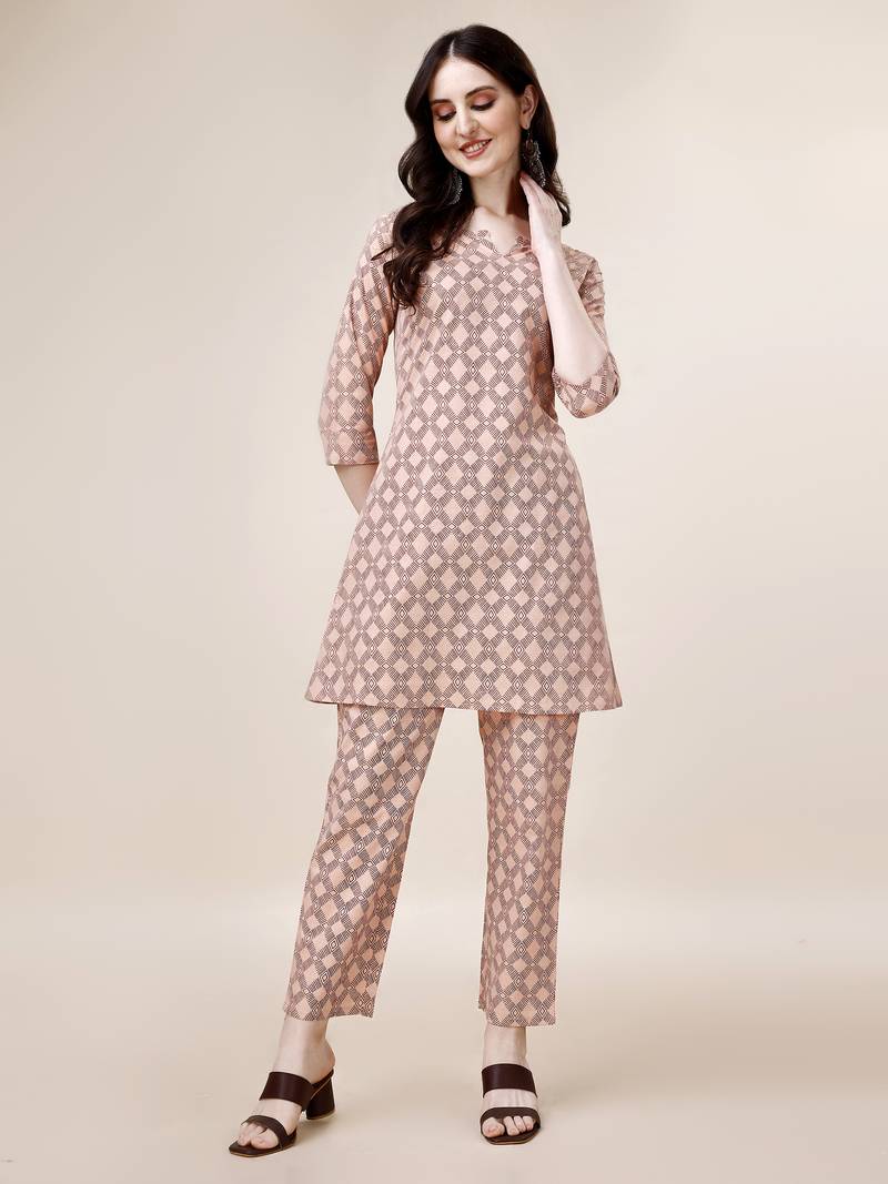 WILNERCROWN Designer  calf length ethnic set kurta, pant  set for women for casual and festive wear