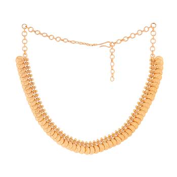 Golden kasu mala short choker one gram gold  3