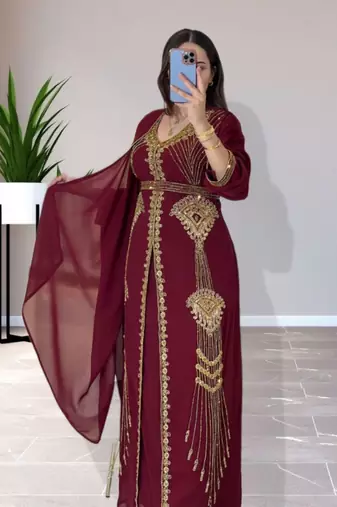Sale Dress Moroccan Dubai Kaftan Wedding Bridesmaid African Abaya Gown Women Dress 105