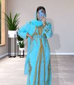 Sale Dress Moroccan Dubai Kaftan Wedding Bridesmaid African Abaya Gown Women Dress 106