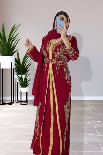 Sale Dress Moroccan Dubai Kaftan Wedding Bridesmaid African Abaya Gown Women Dress 107