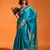 Blue Colour Satin Silk Zari Woven Saree With Blouse