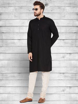 Pure cotton black kurta 2