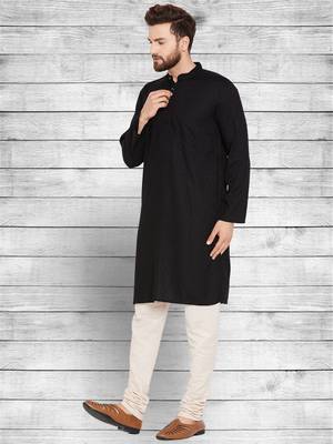 Pure cotton black kurta 3