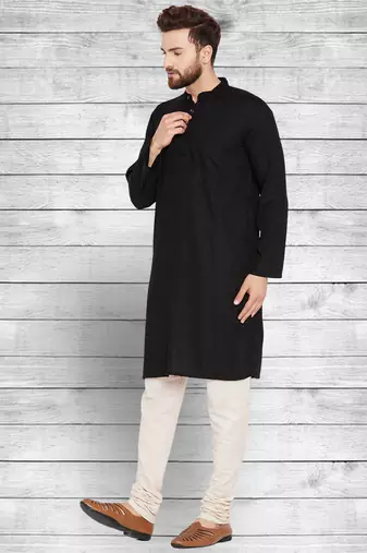 Pure cotton black kurta