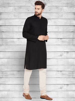 Pure cotton black kurta 4
