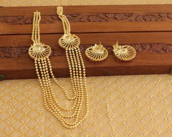 Gold platted ruby cz layered necklace set 3