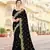 Black Zari Embroidered Border Two Tone Vichitra Silk Saree With Blouse Piece