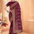 Purple Zari Embroidered Stone Border Georgette Saree With Blouse Piece
