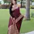 Silk Blend Saree With Copper And Golden Zari Weaved Border And Rich Pallu 