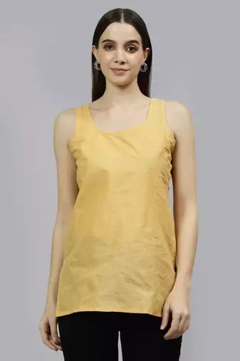hand embroidered dark beige georgette lucknowi chikankari top with slip