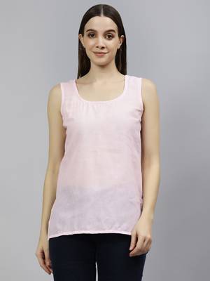 hand embroidered pink georgette lucknowi chikankari top with slip 4