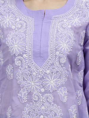 hand embroidered mauve cotton lucknowi chikankari top 4