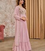 Premium Heavy Embroidery & Sequins Work With Latkan cancan Lehenga and croptop