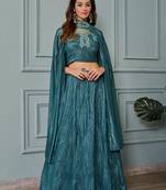 Premium Heavy Embroidery & Sequins Work With Latkan cancan Lehenga and croptop