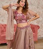 Premium Heavy Embroidery & Sequins Work With Latkan cancan Lehenga and croptop