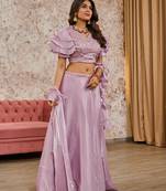 Premium Heavy Embroidery & Sequins Work With Latkan cancan Lehenga and croptop