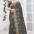 Grey Zari Stone Embroidered Silk Party Wear Wedding Saree With Blouse Piece