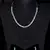 Silver Sea Green stone embellished cz necklace 317fnnn335