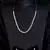 Rose gold plated pink stone embellished cz necklace 317fnnn342