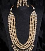 Multilayered kundan and pearl necklace for wedding 317fnn379