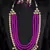 Multilayered kundan and purple stone necklace for wedding 317fnn383