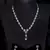 Silver plated white stone embellished designer cz necklace 317fnnn345